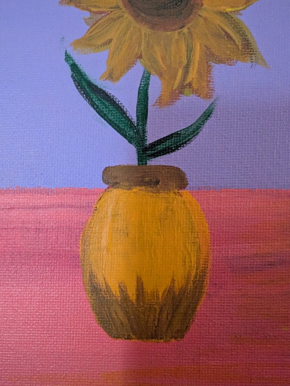 5" × 7" Sunflower Canvas Acrylic Painting - Picture 2 of 3